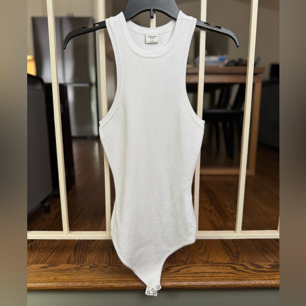 Abercrombie & Fitch White Knit Bodysuit